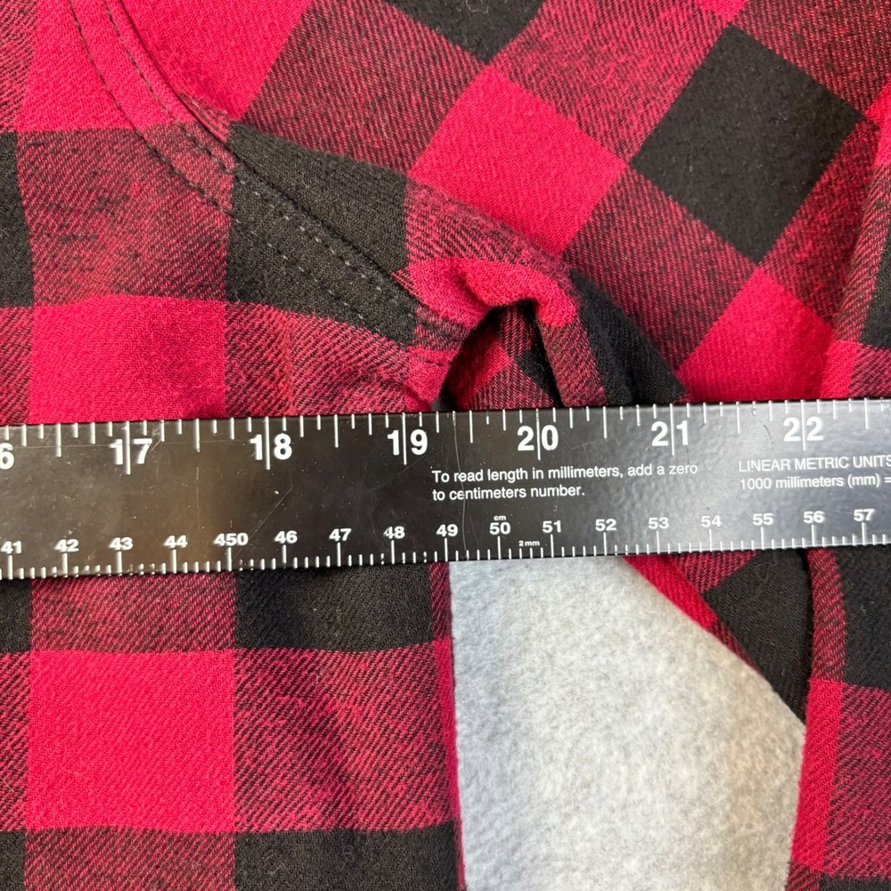 ORVIS Buffalo Plaid Fleece Lined Shirt Jacket Shacket  Red Black Women Size S CH - Picture 5 of 13